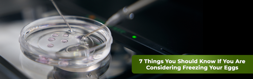 The image shows the process of women egg freezing